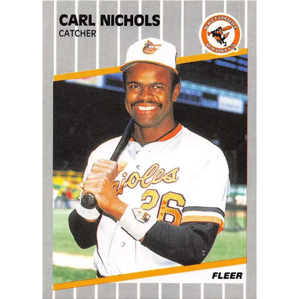 1989 Fleer #612 Carl Nichols EX Excellent Baltimore Orioles Baseball Card - Baseball Card Single