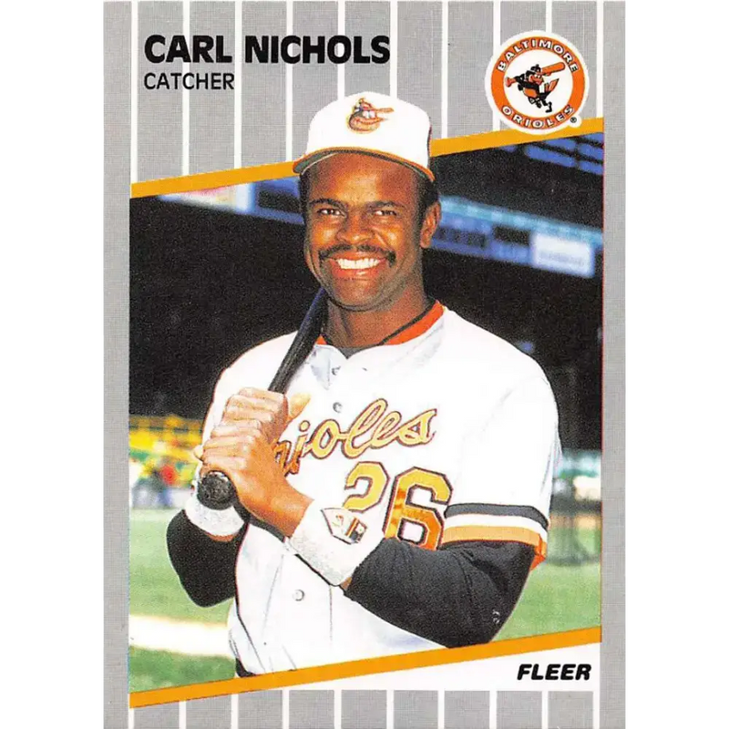 1989 Fleer #612 Carl Nichols EX Excellent Baltimore Orioles Baseball Card - Baseball Card Single