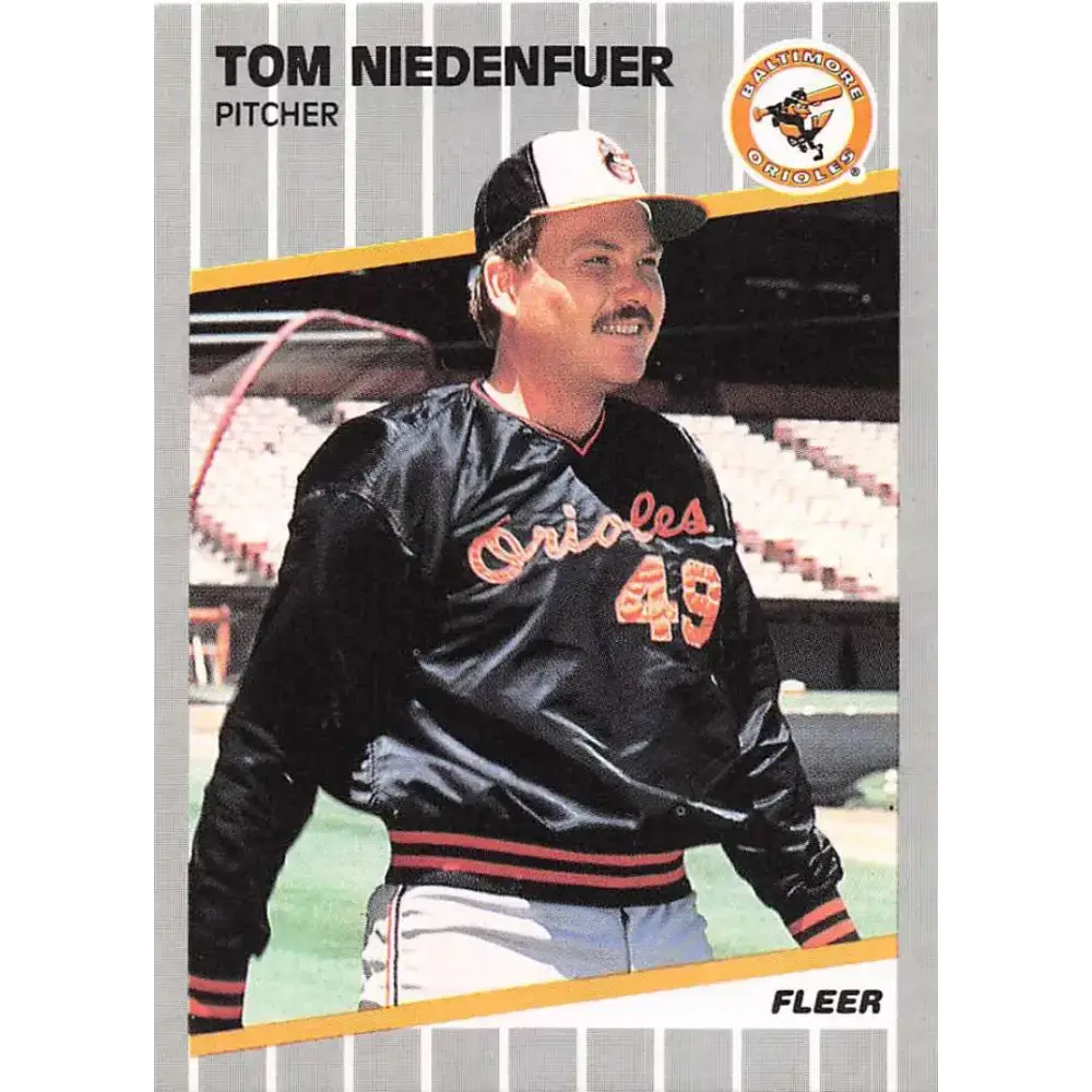 1989 Fleer #613 Tom Niedenfuer EX Excellent Baltimore Orioles Baseball Card - Baseball Card Single