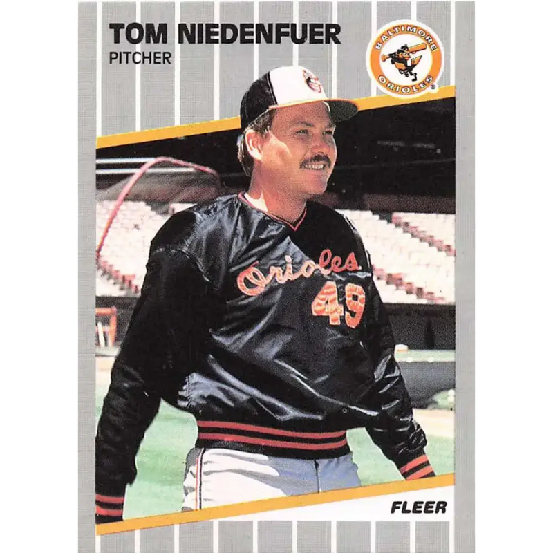 1989 Fleer #613 Tom Niedenfuer EX Excellent Baltimore Orioles Baseball Card - Baseball Card Single