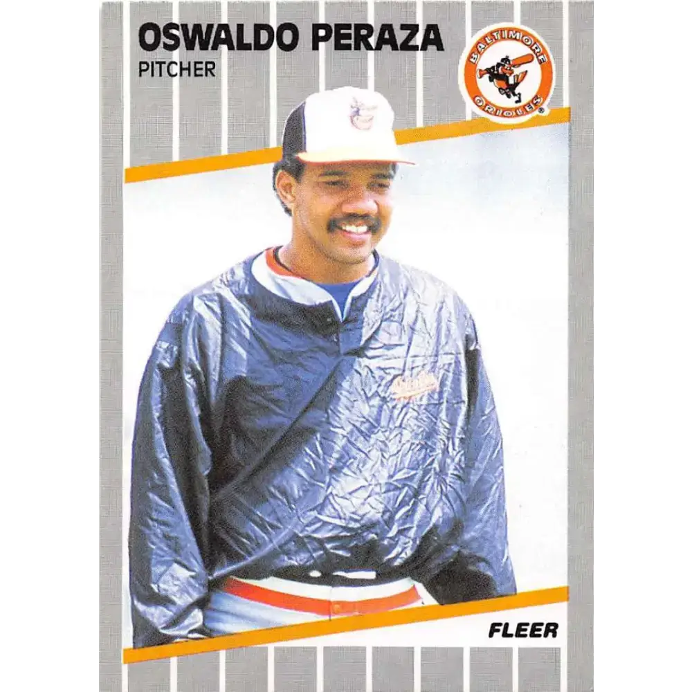 1989 Fleer #615 Oswaldo Peraza EX Excellent Baltimore Orioles Baseball Card - Baseball Card Single