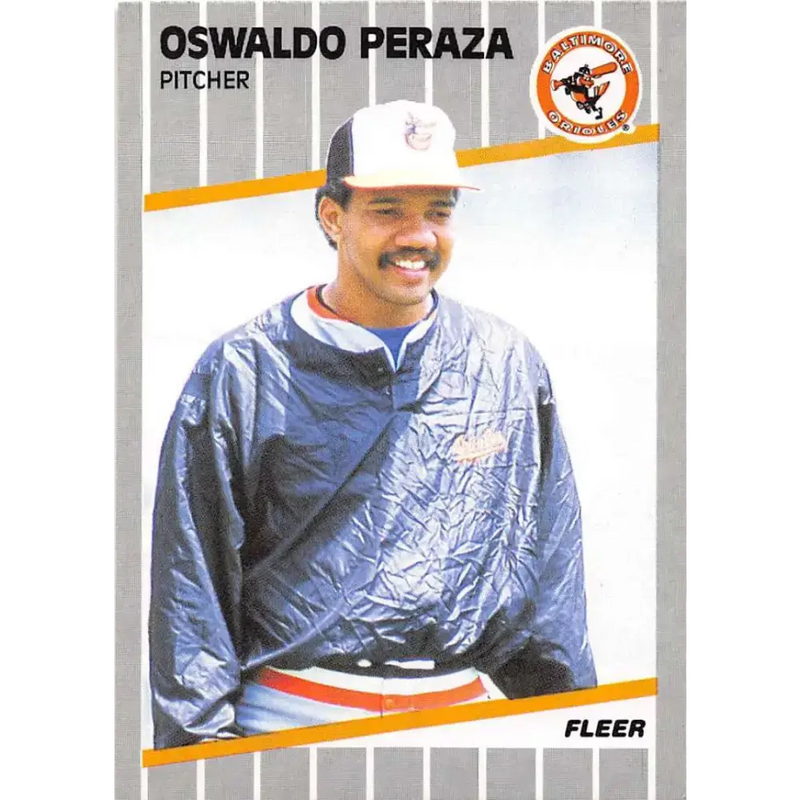 1989 Fleer #615 Oswaldo Peraza EX Excellent Baltimore Orioles Baseball Card - Baseball Card Single