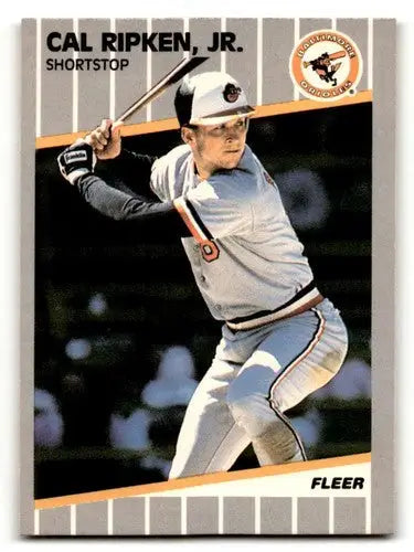 Original gloss Cal Ripken Jr. Baltimore Orioles baseball card from 1989 Fleer #617