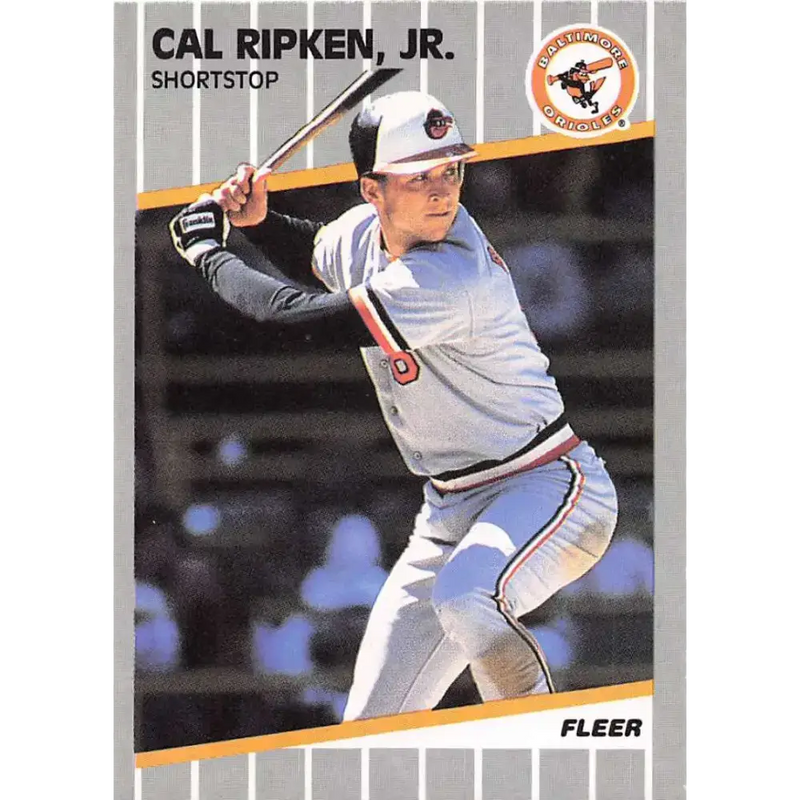 1989 Fleer #617 Cal Ripken Jr. EX Excellent Baltimore Orioles Baseball Card - Baseball Card Single