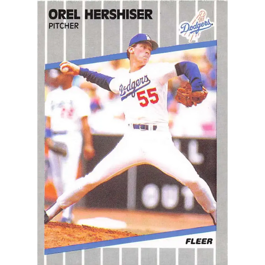 1989 Fleer #62 Orel Hershiser EX Excellent Los Angeles Dodgers Baseball Card