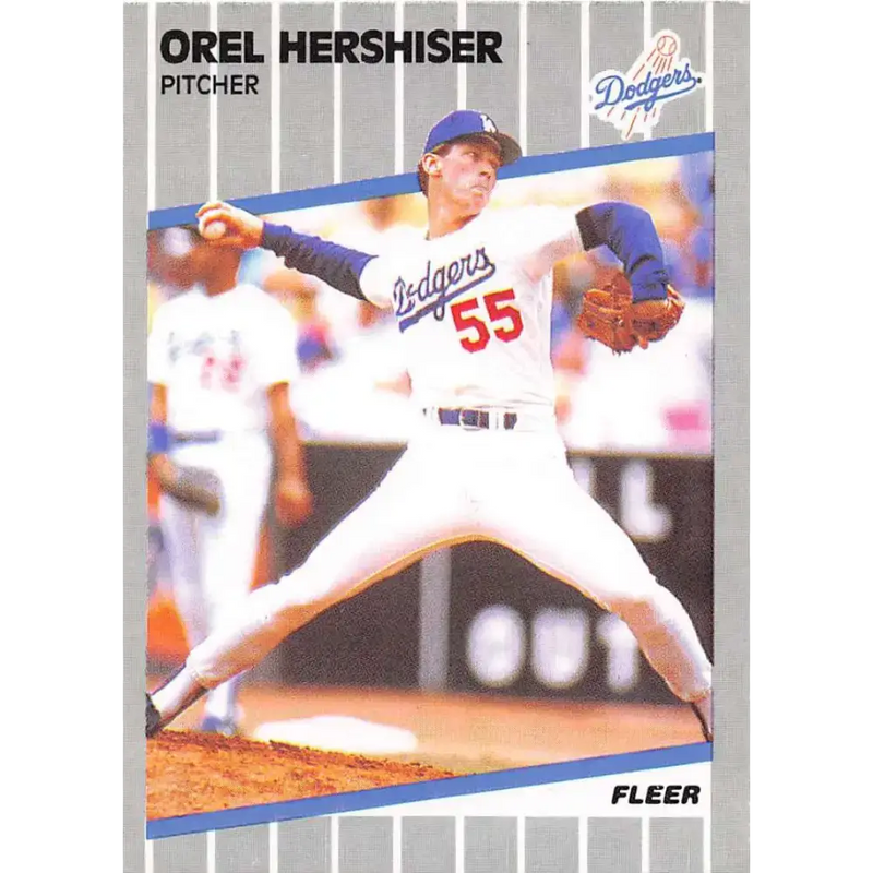 1989 Fleer #62 Orel Hershiser EX Excellent Los Angeles Dodgers Baseball Card - Baseball Card Single