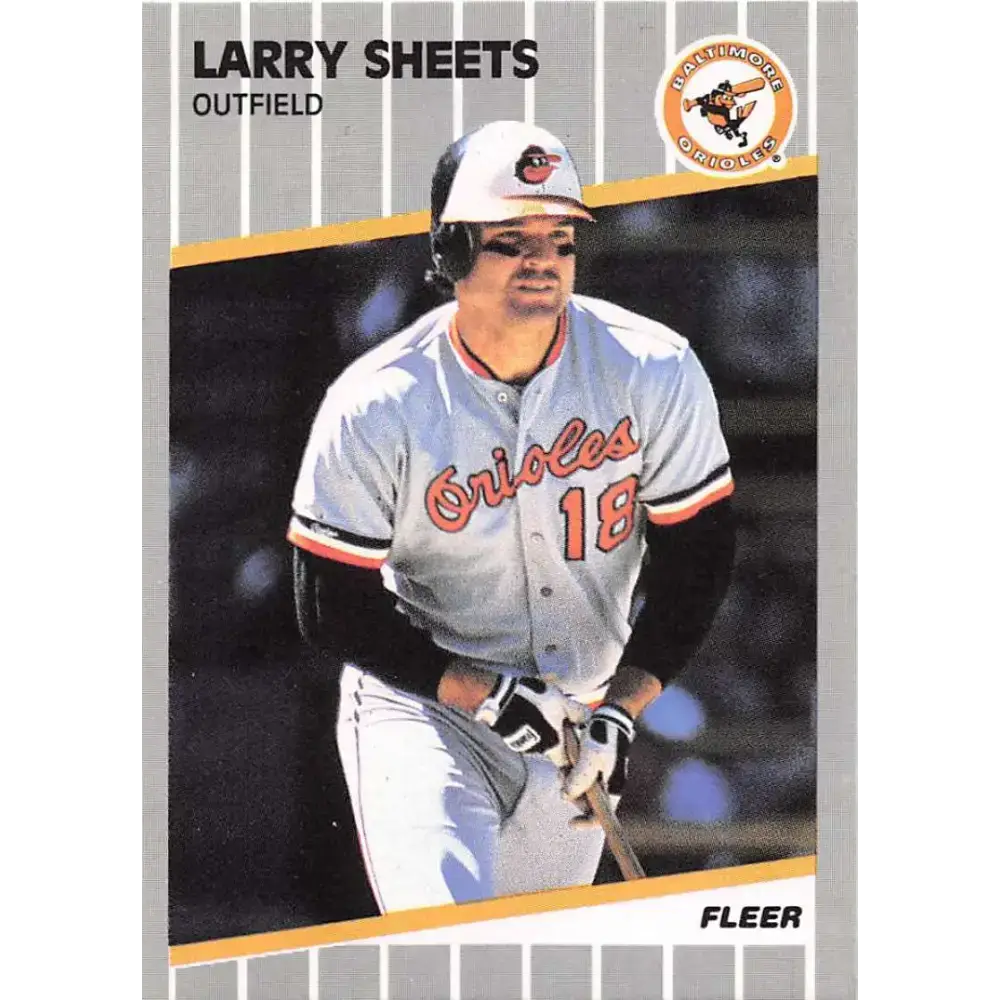 1989 Fleer #620 Larry Sheets EX Excellent Baltimore Orioles Baseball Card - Baseball Card Single