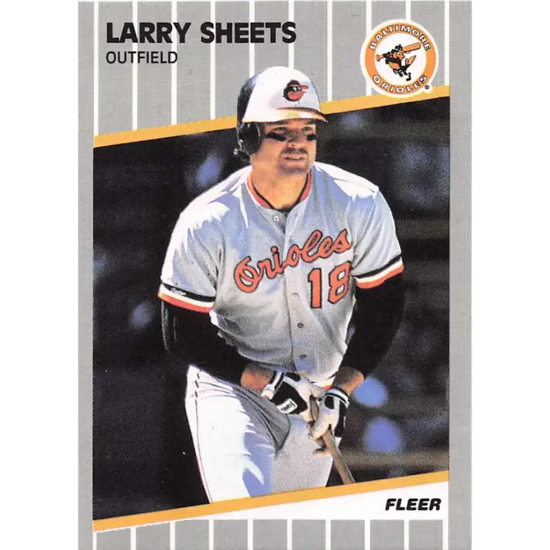 1989 Fleer #620 Larry Sheets EX Excellent Baltimore Orioles Baseball Card - Baseball Card Single