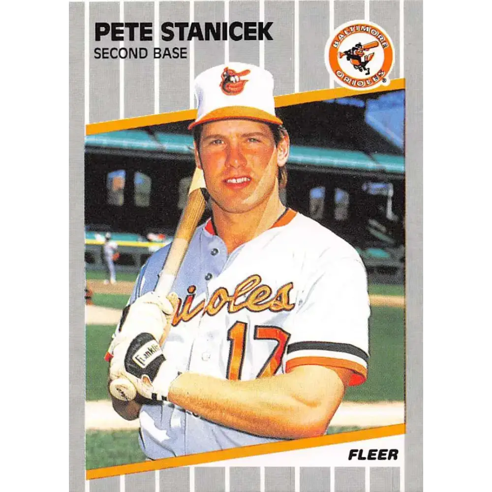 1989 Fleer #622 Pete Stanicek EX Excellent Baltimore Orioles Baseball Card - Baseball Card Single