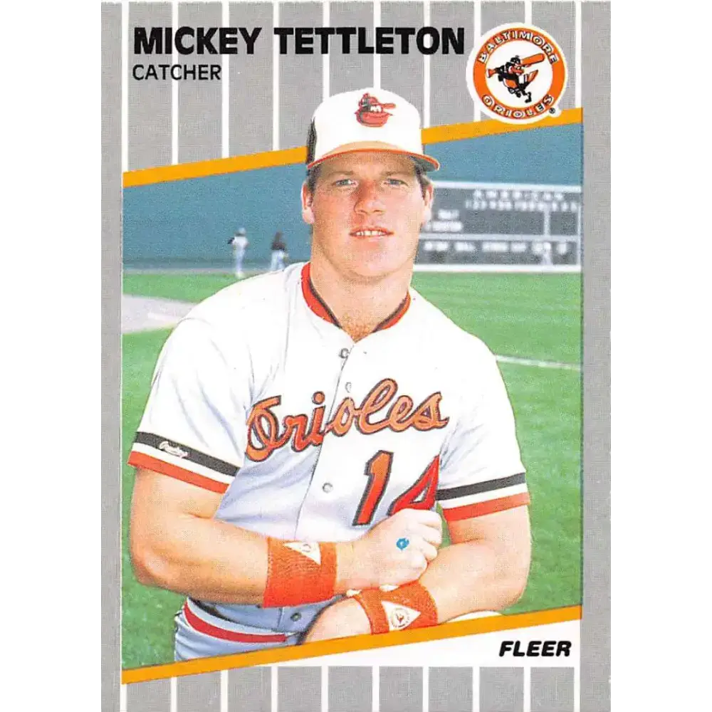 1989 Fleer #623 Mickey Tettleton EX Excellent Baltimore Orioles Baseball Card - Baseball Card Single