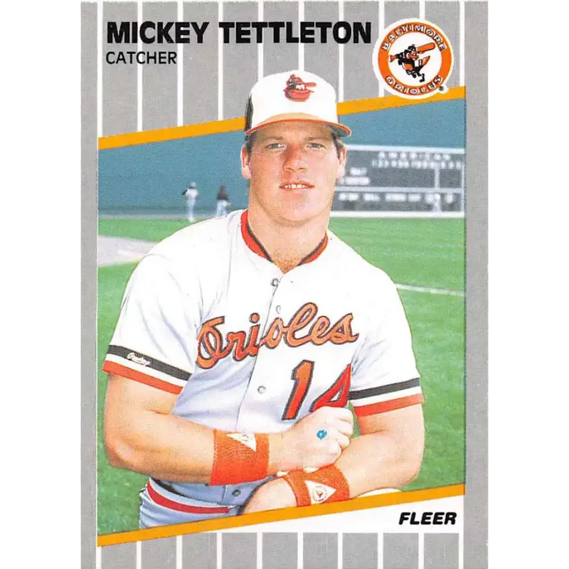 1989 Fleer #623 Mickey Tettleton EX Excellent Baltimore Orioles Baseball Card - Baseball Card Single