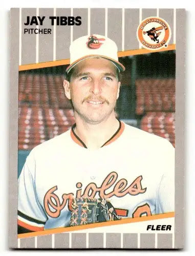 1989 Fleer Jay Tibbs Baltimore Orioles baseball card, NM near M condition