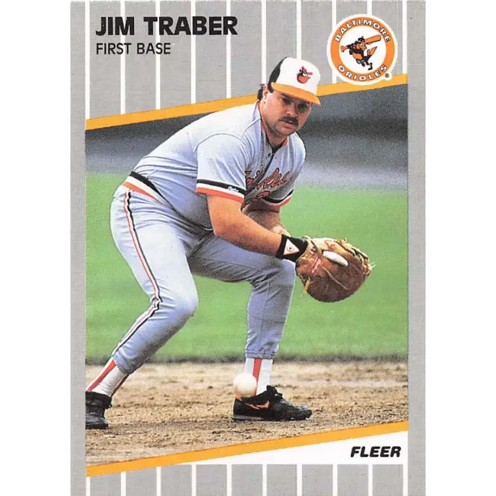 1989 Fleer #625 Jim Traber EX Excellent Baltimore Orioles Baseball Card - Baseball Card Single