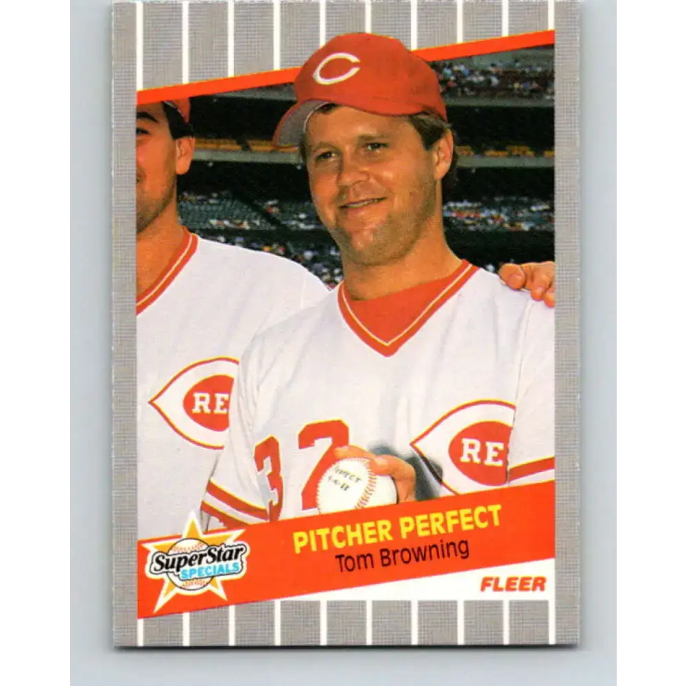 1989 Fleer #629 Tom Browning EX Excellent Cincinnati Reds Baseball Card - Baseball Card Single