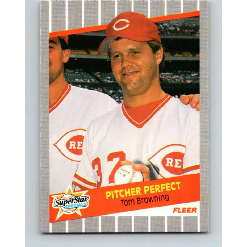 1989 Fleer #629 Tom Browning EX Excellent Cincinnati Reds Baseball Card - Baseball Card Single