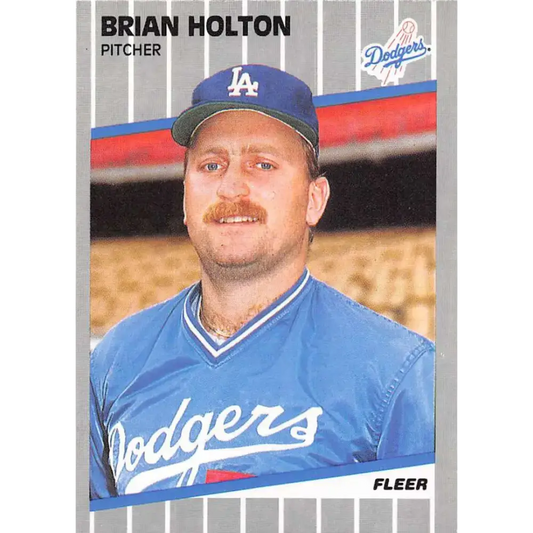 1989 Fleer #63 Brian Holton EX Excellent Los Angeles Dodgers Baseball Card