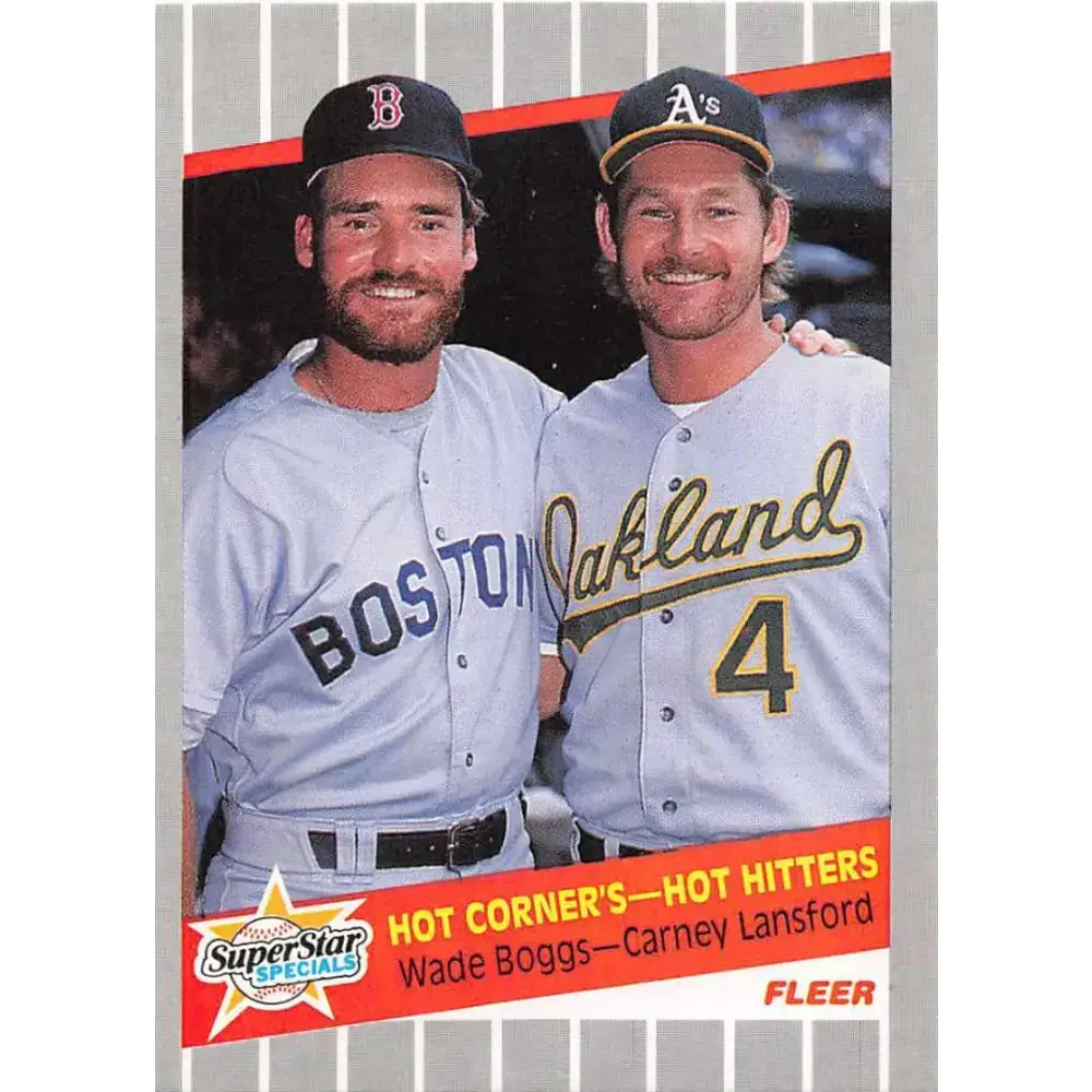 1989 Fleer #633 Wade Boggs/Carney Lansford EX Excellent Boston Red Sox/Oakland Athletics Baseball Card - Baseball Card