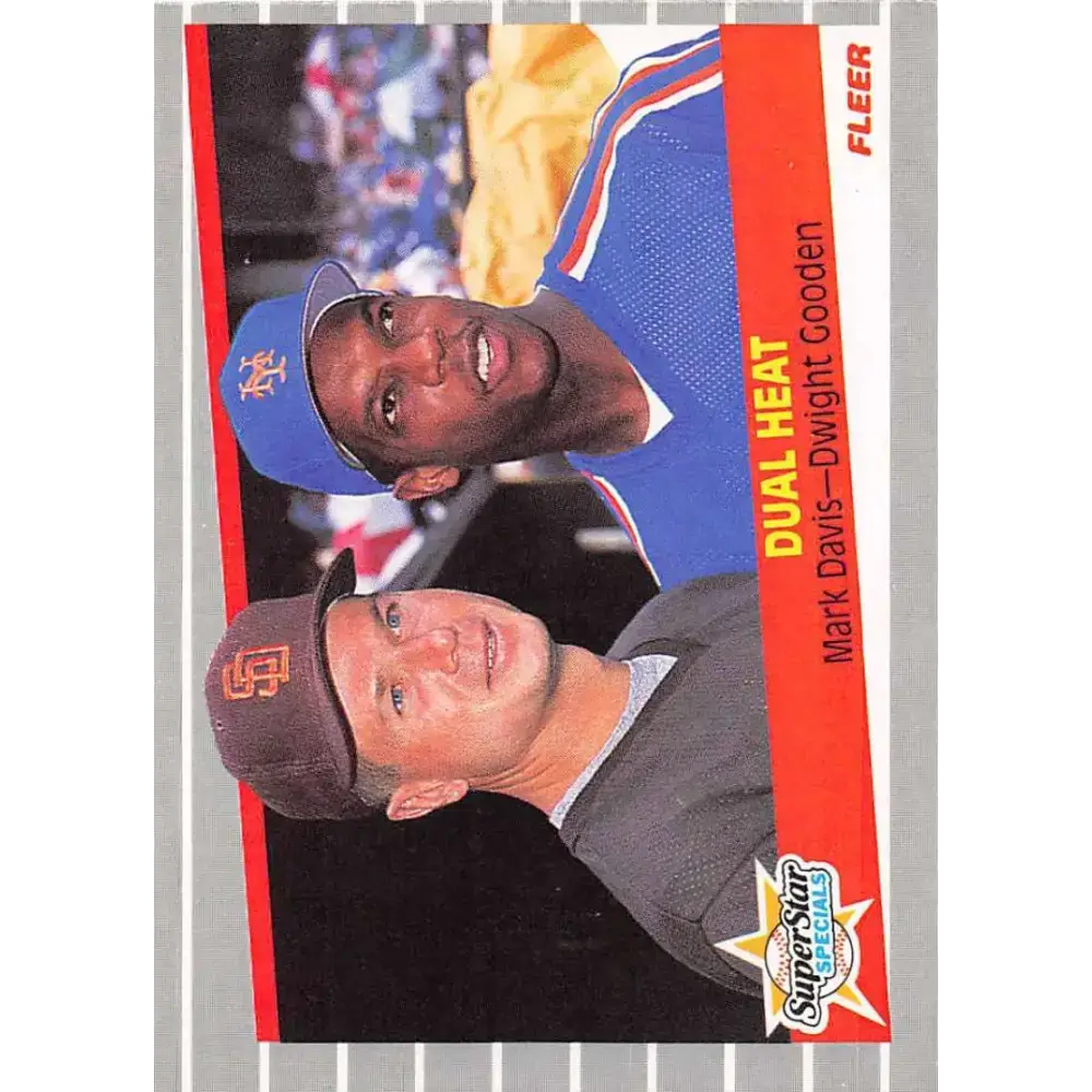 1989 Fleer #635 Mark Davis/Dwight Gooden EX Excellent San Diego Padres/New York Mets Baseball Card - Baseball Card