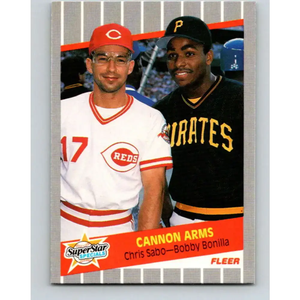 1989 Fleer #637 Chris Sabo/Bobby Bonilla EX Excellent Cincinnati Reds/Pittsburgh Pirates Baseball Card - Baseball Card