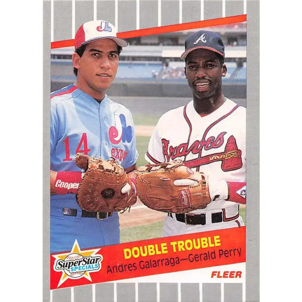 1989 Fleer #638 Andres Galarraga/Gerald Perry EX Excellent Montreal Expos/Atlanta Braves Baseball Card - Baseball Card