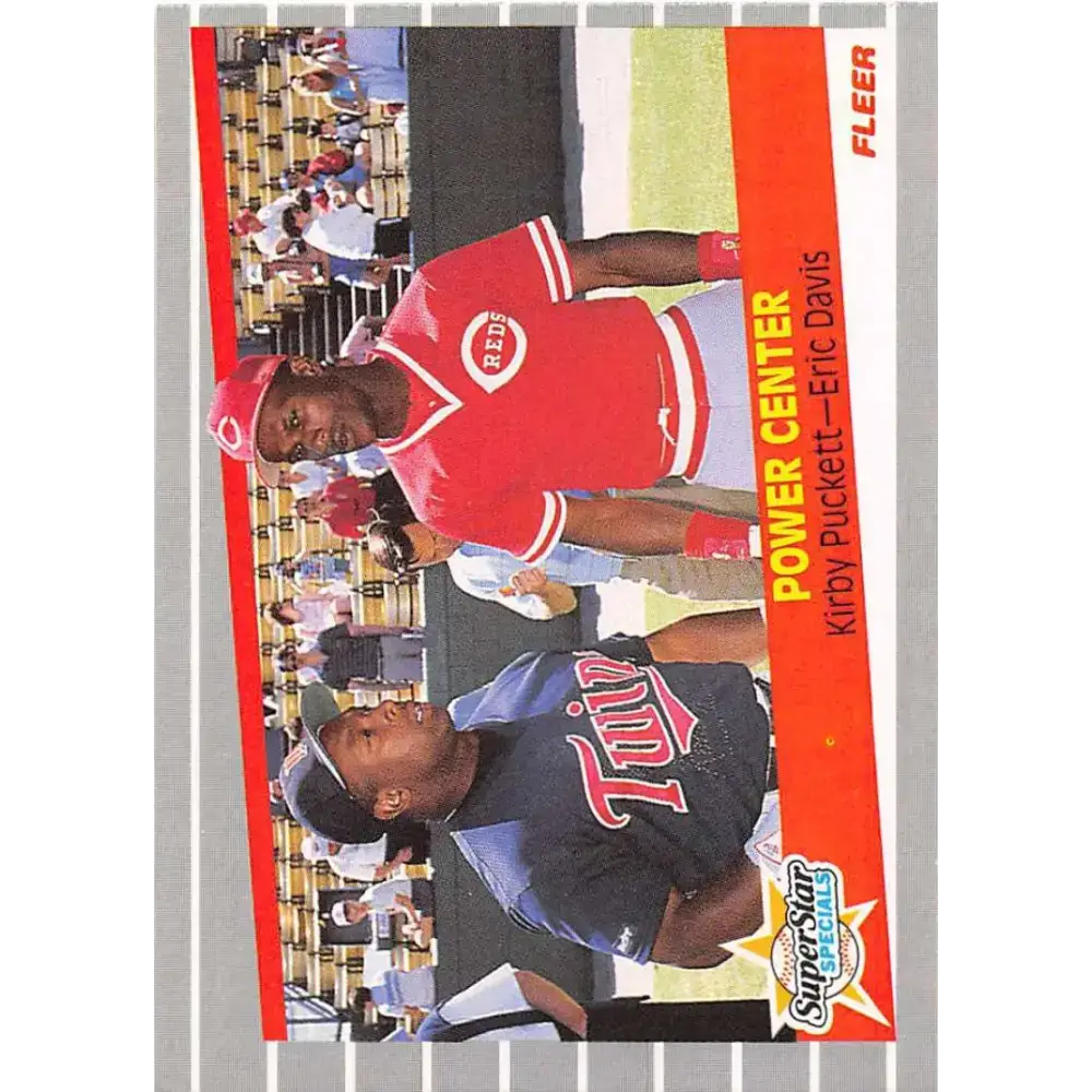 1989 Fleer #639 Eric Davis/Kirby Puckett EX Excellent Minnesota Twins/Cincinnati Reds Baseball Card