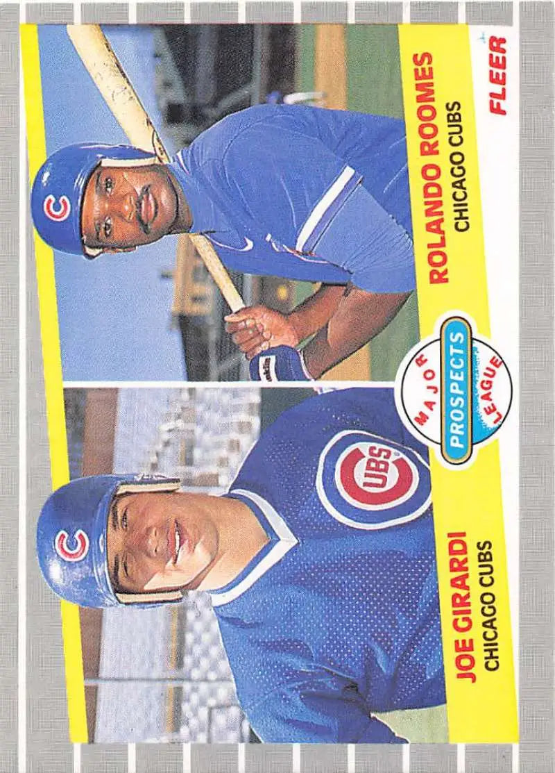 1989 Fleer #644 Joe Girardi/Rolando Roomes NM Near Mint RC Rookie Cubs ID:82338 - Baseball Card Single
