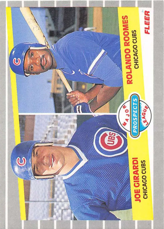 1989 Fleer #644 Joe Girardi/Rolando Roomes NM Near Mint RC Rookie Cubs ID:82338 - Baseball Card Single