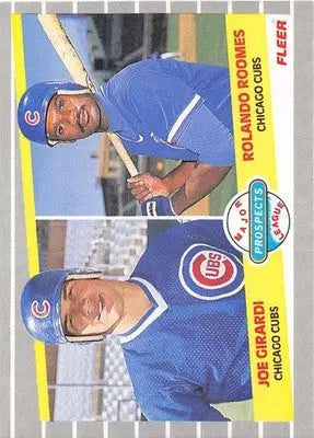 1989 Fleer #644 Joe Girardi/Rolando Roomes NM Near Mint RC Rookie Cubs ID:82338 - Baseball Card Single