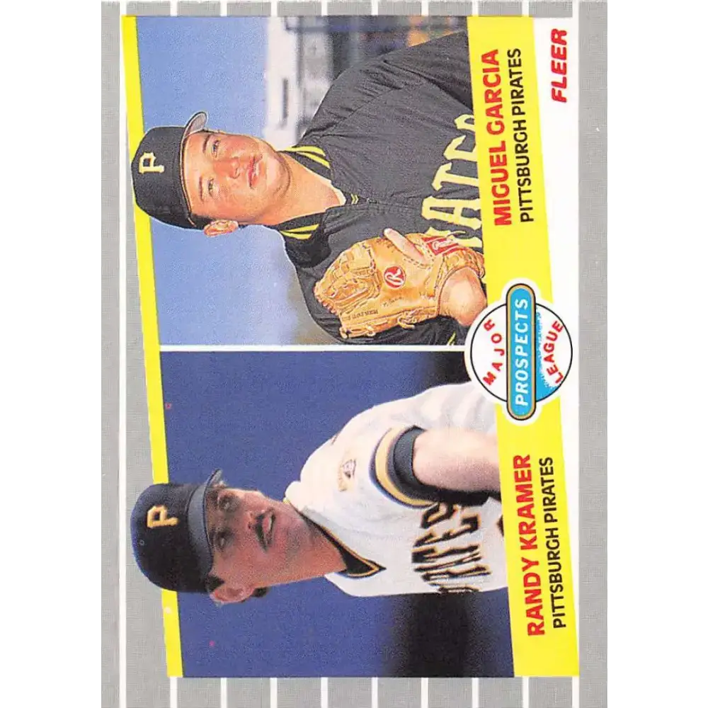 1989 Fleer #647 Randy Kramer/Miguel Garcia EX Excellent RC Rookie Pittsburgh Pirates Baseball Card - Baseball Card
