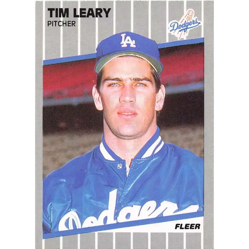 1989 Fleer #65 Tim Leary EX Excellent Los Angeles Dodgers Baseball Card - Baseball Card Single