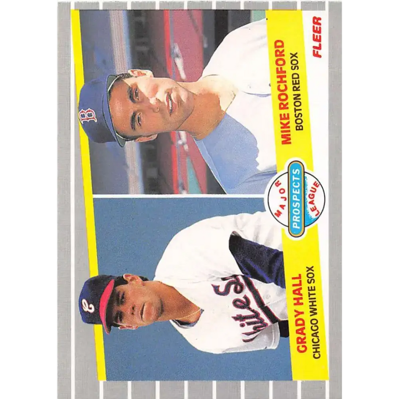 1989 Fleer #650 Grady Hall/Mike Rochford EX Excellent RC Rookie Chicago White Sox/Boston Red Sox Baseball Card