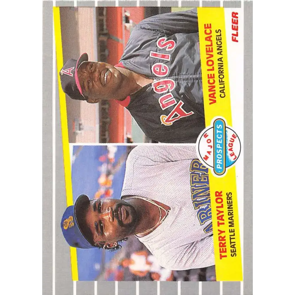 1989 Fleer #651 Terry Taylor/Vance Lovelace EX Excellent RC Rookie Seattle Mariners/California Angels Baseball Card