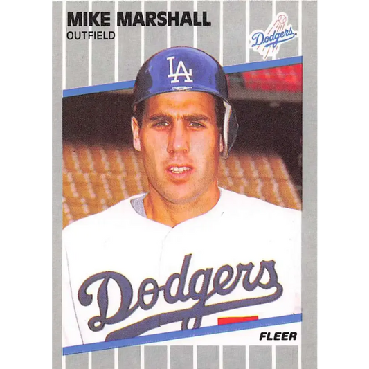 1989 Fleer #66 Mike Marshall EX Excellent Los Angeles Dodgers Baseball Card