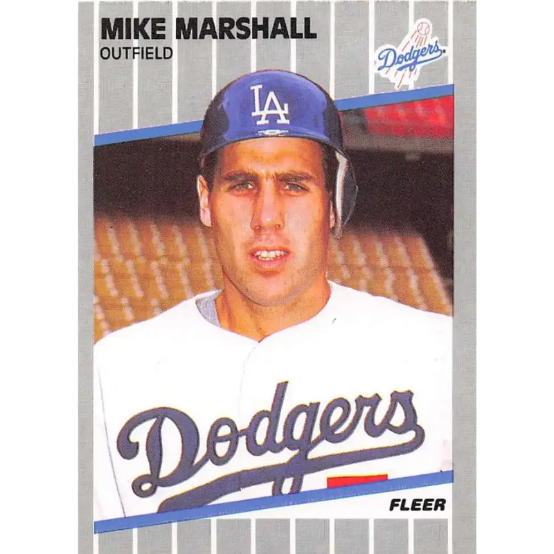 1989 Fleer #66 Mike Marshall EX Excellent Los Angeles Dodgers Baseball Card - Baseball Card Single