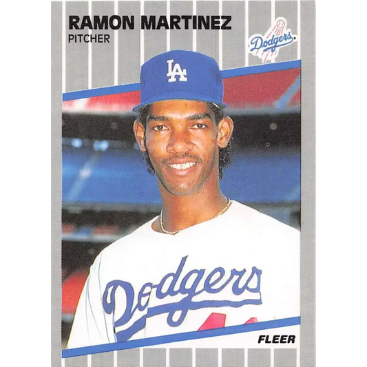 1989 Fleer #67 Ramon Martinez EX Excellent RC Rookie Los Angeles Dodgers Baseball Card