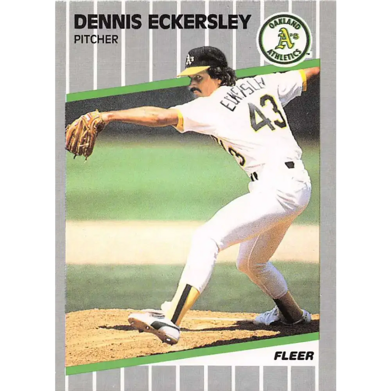 1989 Fleer #7 Dennis Eckersley EX Excellent Oakland Athletics Baseball Card - Baseball Card Single