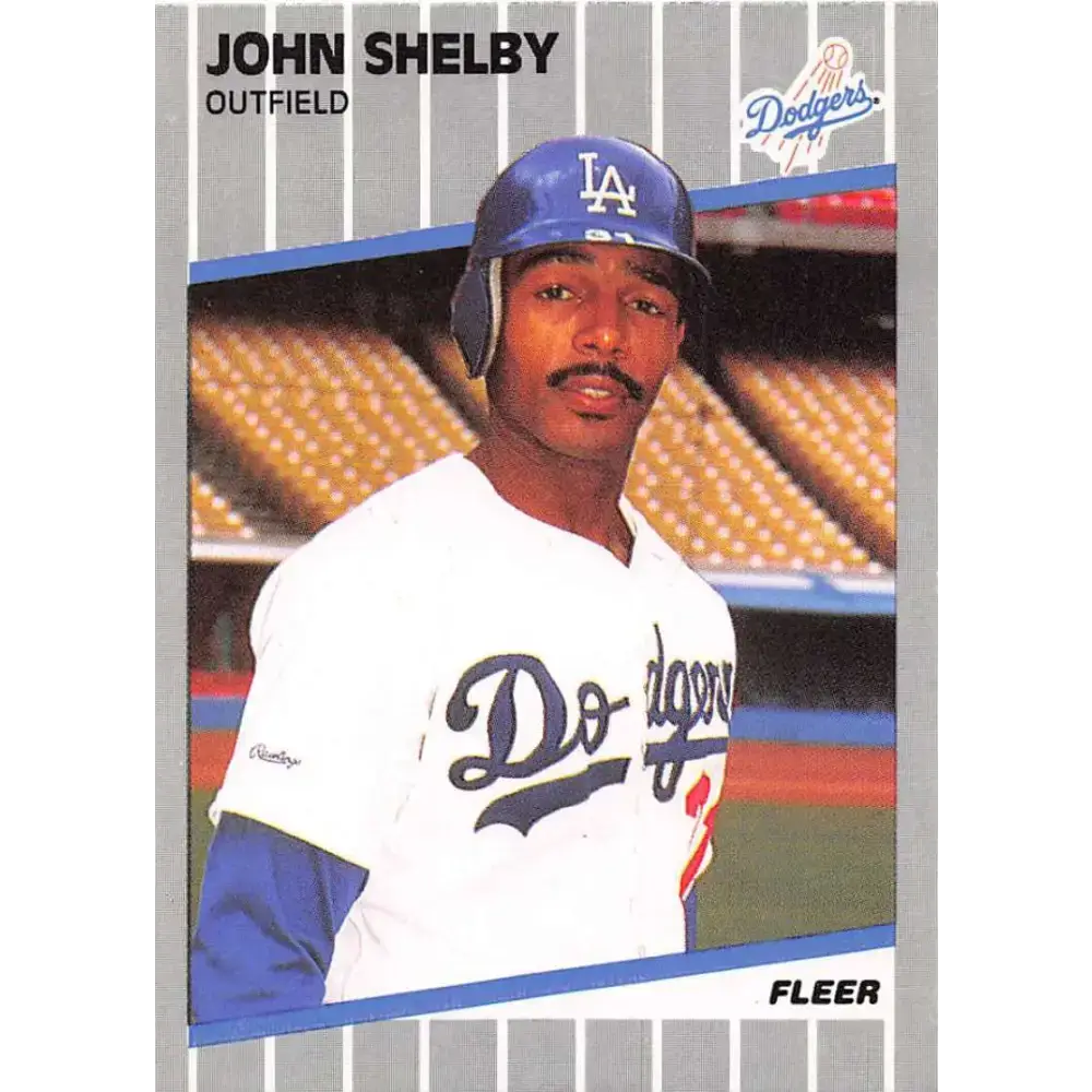 1989 Fleer #73 John Shelby EX Excellent Los Angeles Dodgers Baseball Card - Baseball Card Single