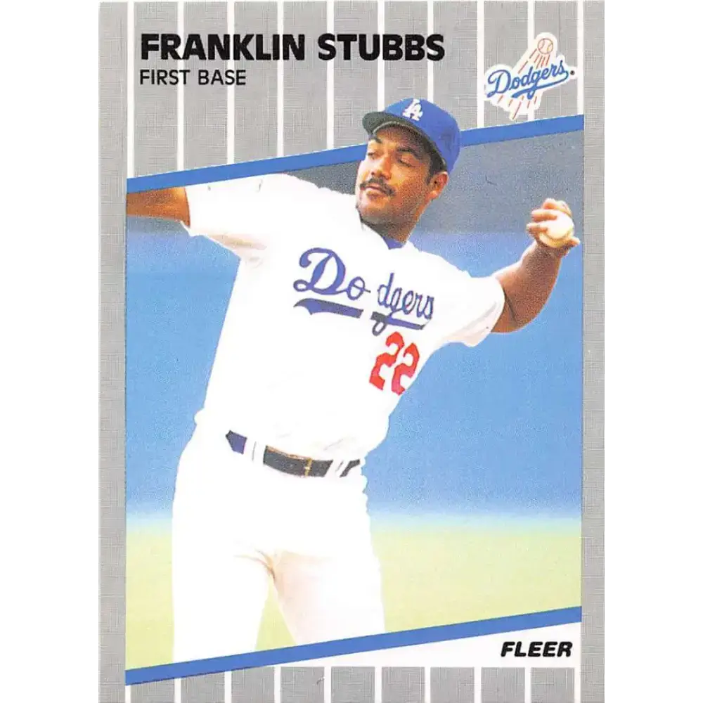 1989 Fleer #74 Franklin Stubbs EX Excellent Los Angeles Dodgers Baseball Card - Baseball Card Single