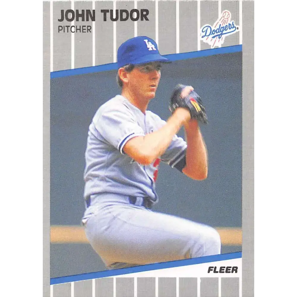 1989 Fleer #75 John Tudor EX Excellent Los Angeles Dodgers Baseball Card - Baseball Card Single
