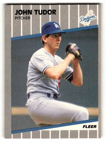 1989 Fleer John Tudor Los Angeles Dodgers baseball card in near mint condition