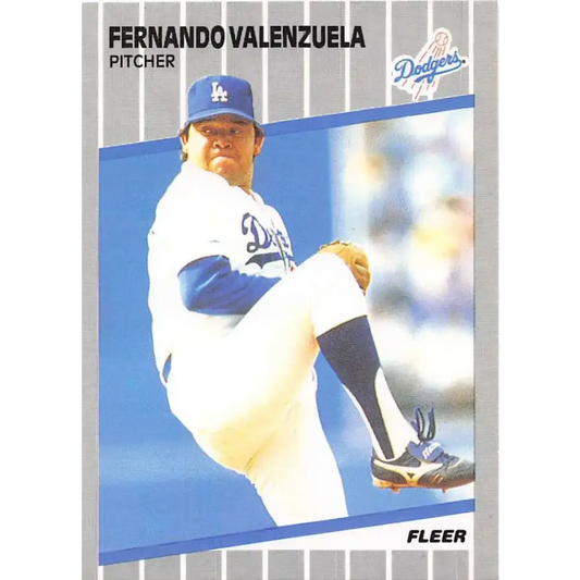 1989 Fleer #76 Fernando Valenzuela EX Excellent Los Angeles Dodgers Baseball Card