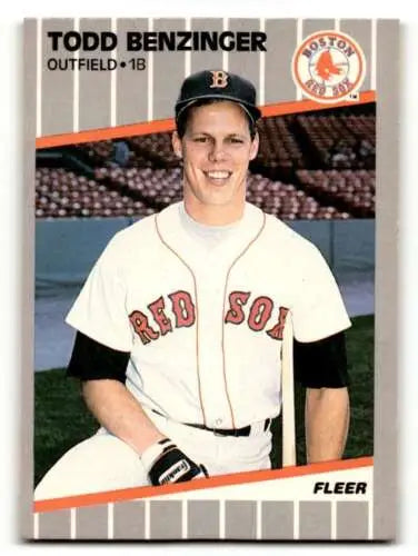 Todd Benzinger Boston Red Sox baseball card 1989 Fleer #79 original gloss NM condition
