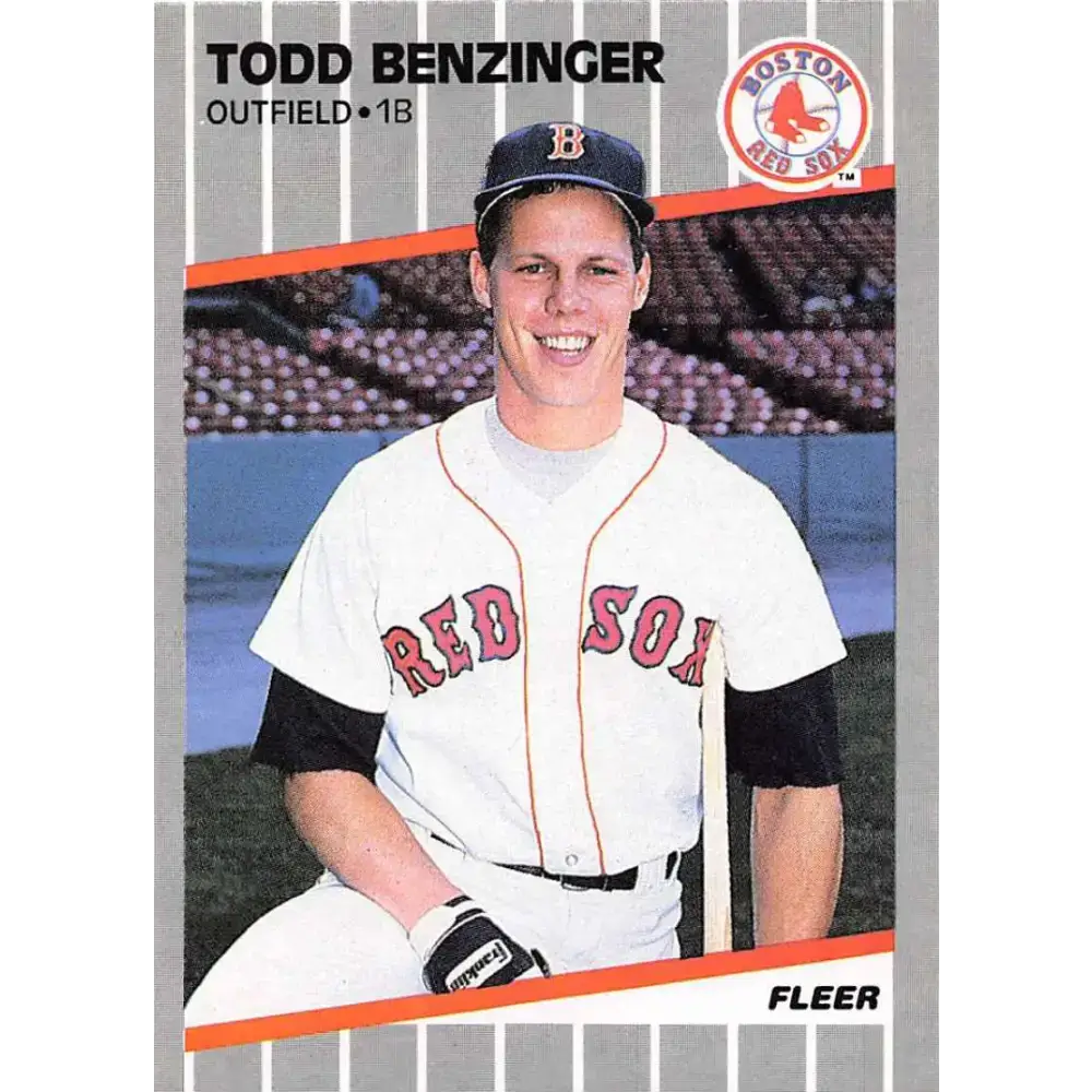 1989 Fleer #79 Todd Benzinger EX Excellent Boston Red Sox Baseball Card - Baseball Card Single