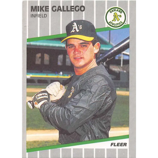 1989 Fleer #8 Mike Gallego EX Excellent Oakland Athletics Baseball Card