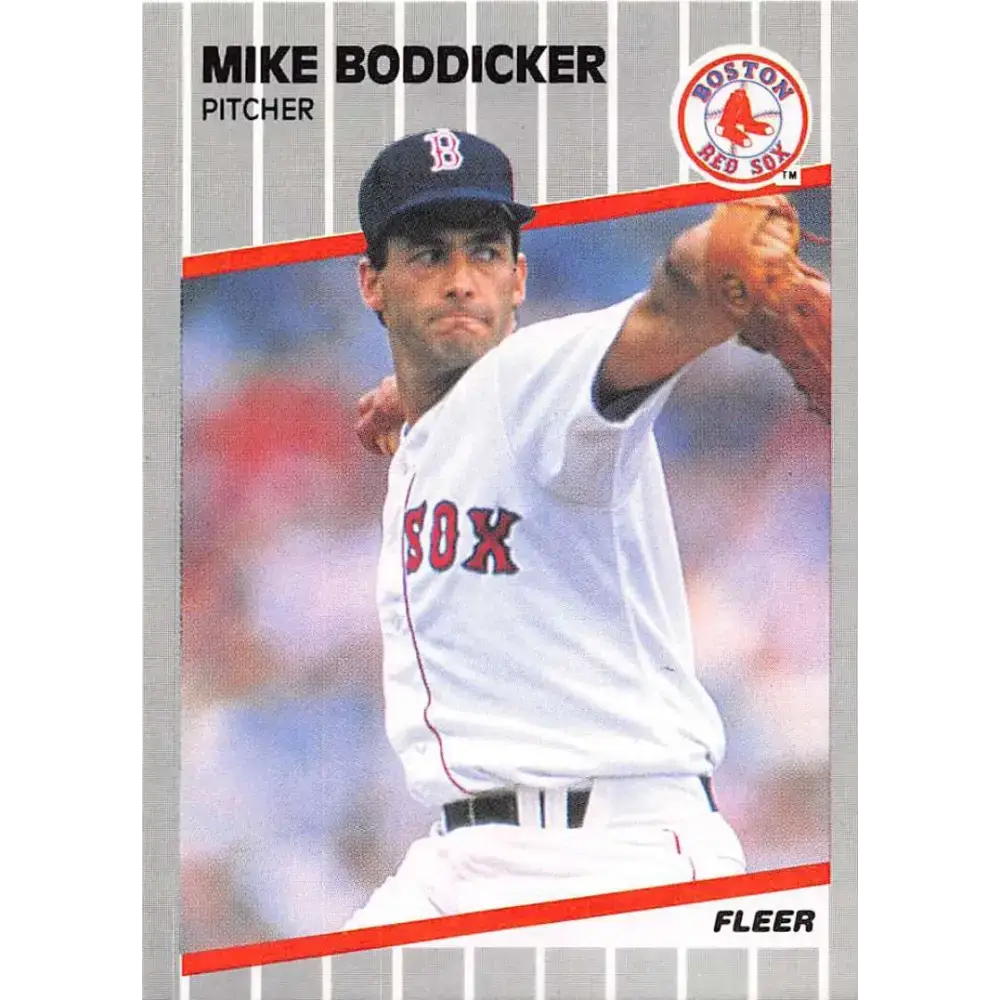 1989 Fleer #80 Mike Boddicker EX Excellent Boston Red Sox Baseball Card - Baseball Card Single