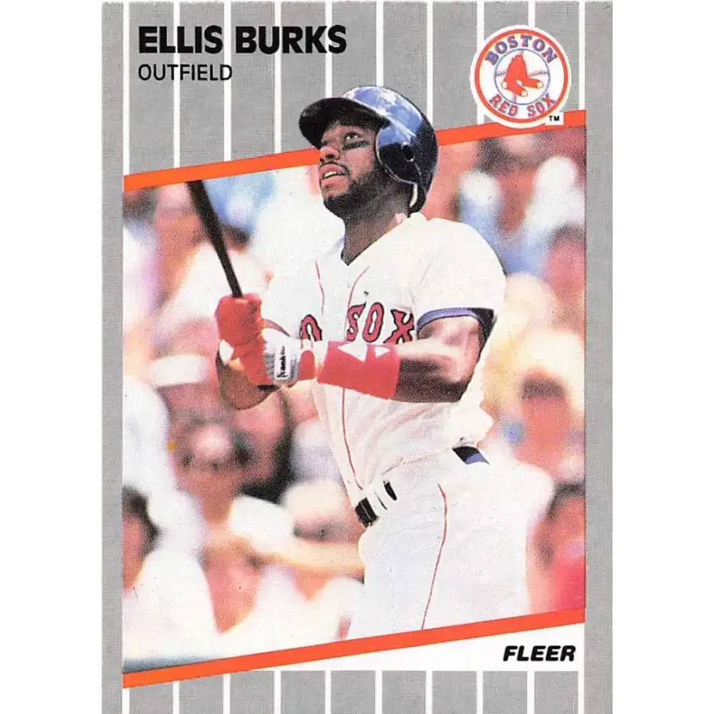 1989 Fleer #83 Ellis Burks EX Excellent Boston Red Sox Baseball Card - Baseball Card Single