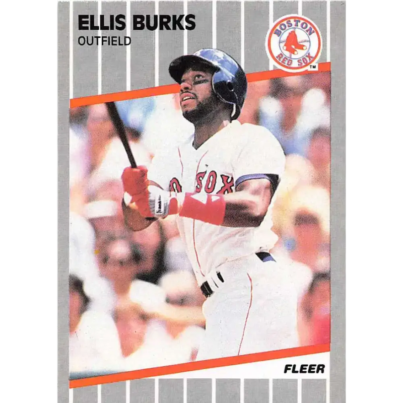 1989 Fleer #83 Ellis Burks EX Excellent Boston Red Sox Baseball Card - Baseball Card Single