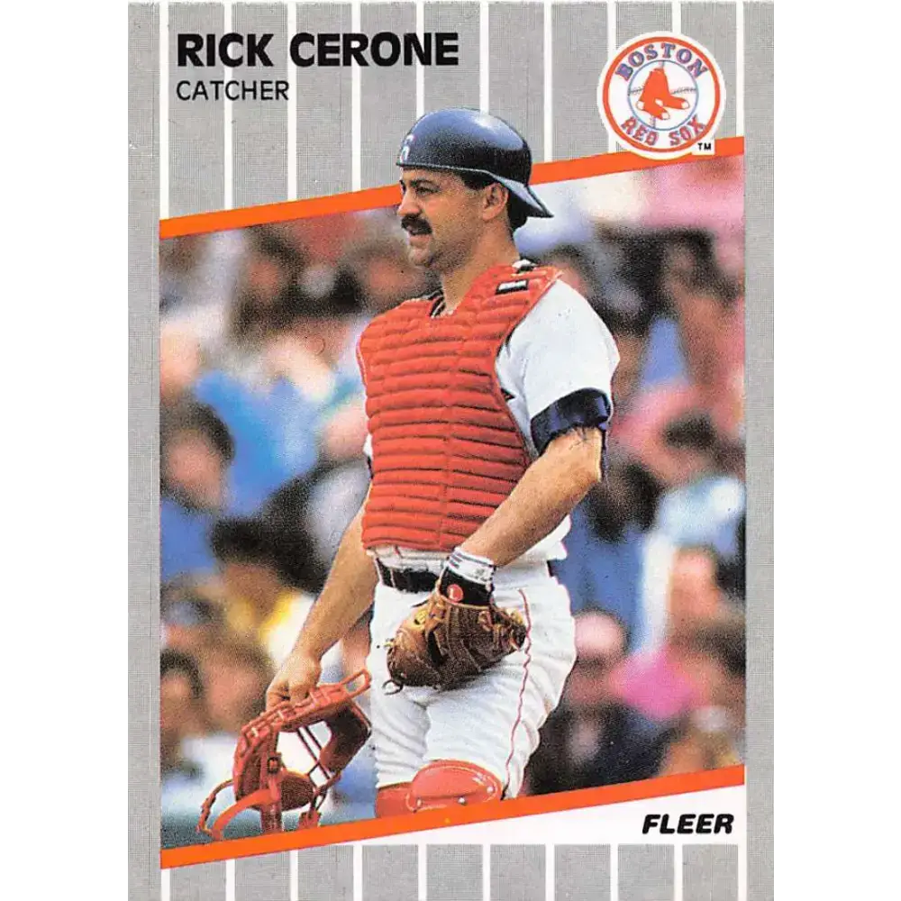 1989 Fleer #84 Rick Cerone EX Excellent Boston Red Sox Baseball Card - Baseball Card Single
