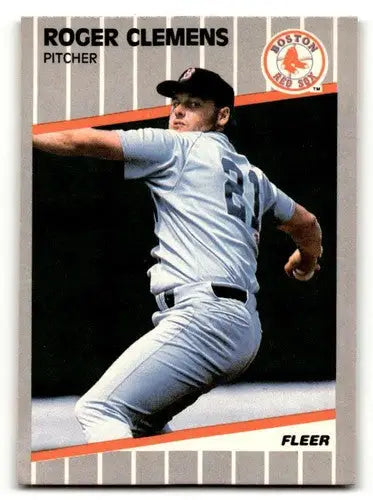 1989 Fleer #85 Roger Clemens Boston Red Sox Baseball Cards NM Near M ID:60731 - Baseball Cards