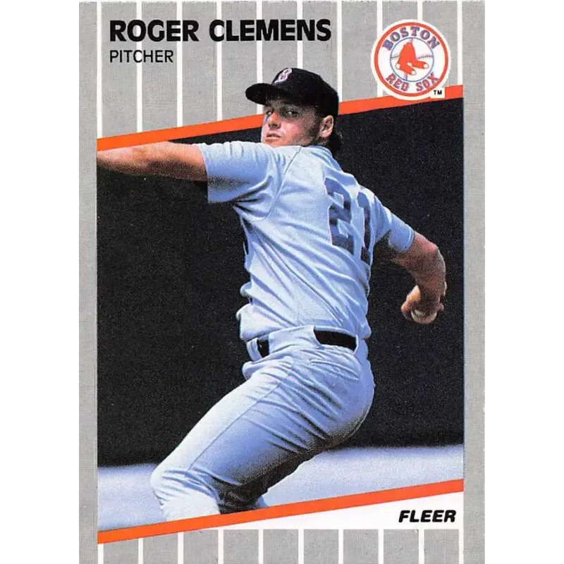 1989 Fleer #85 Roger Clemens EX Excellent Boston Red Sox Baseball Card - Baseball Card Single